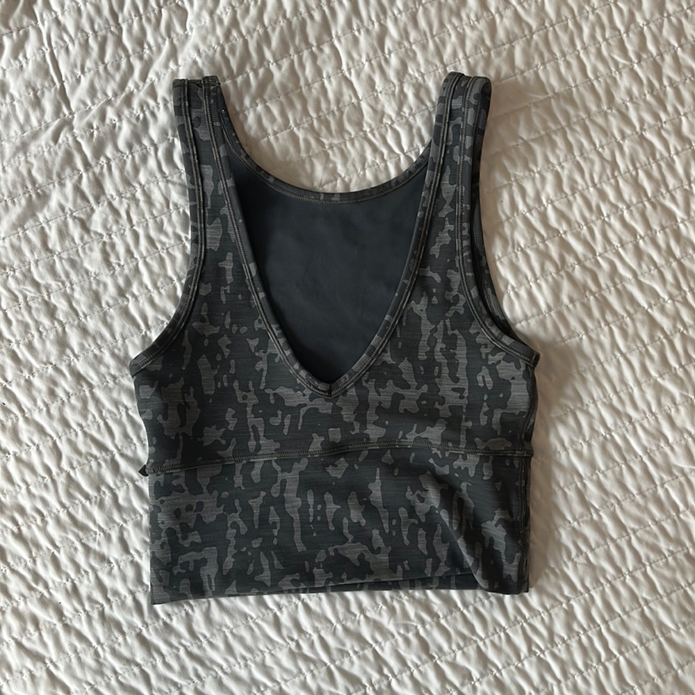 Lulu lemon sports bra top, size 2, camouflage
